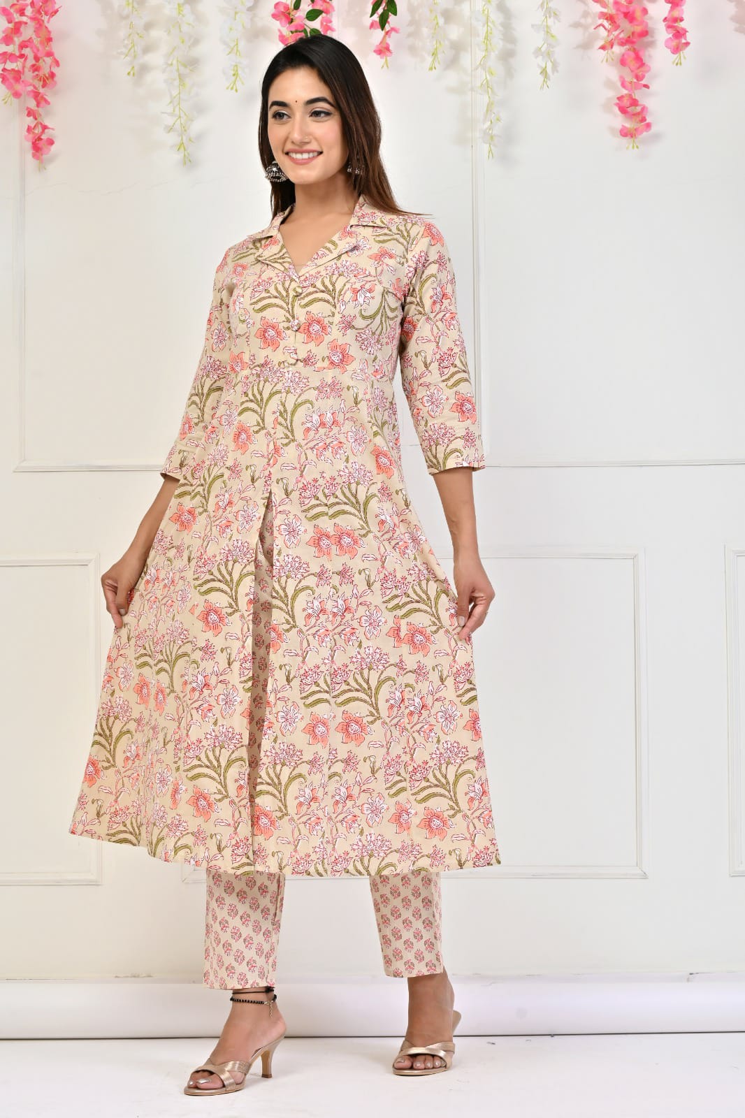 Kiara Front Cut Block Printed Co-Ord Set