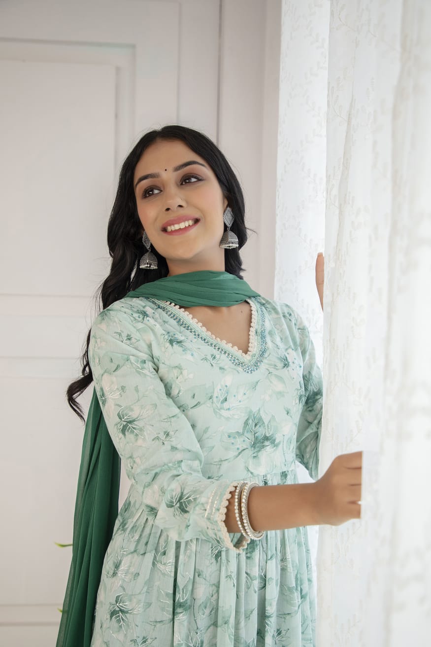 Radha Printed Nyra Pattern Suit Set