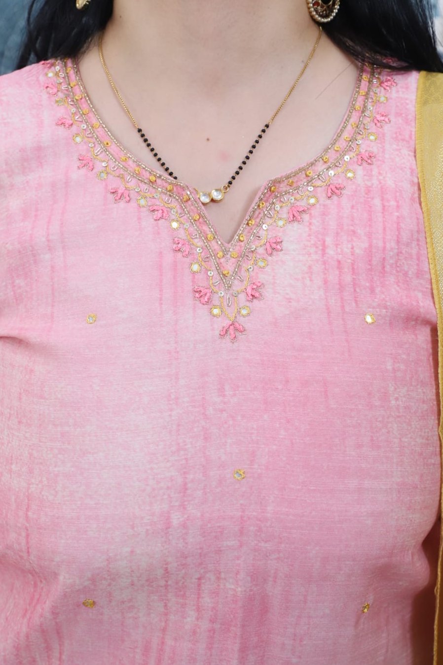Aisha Pink Digital Printed Straight Suit Set