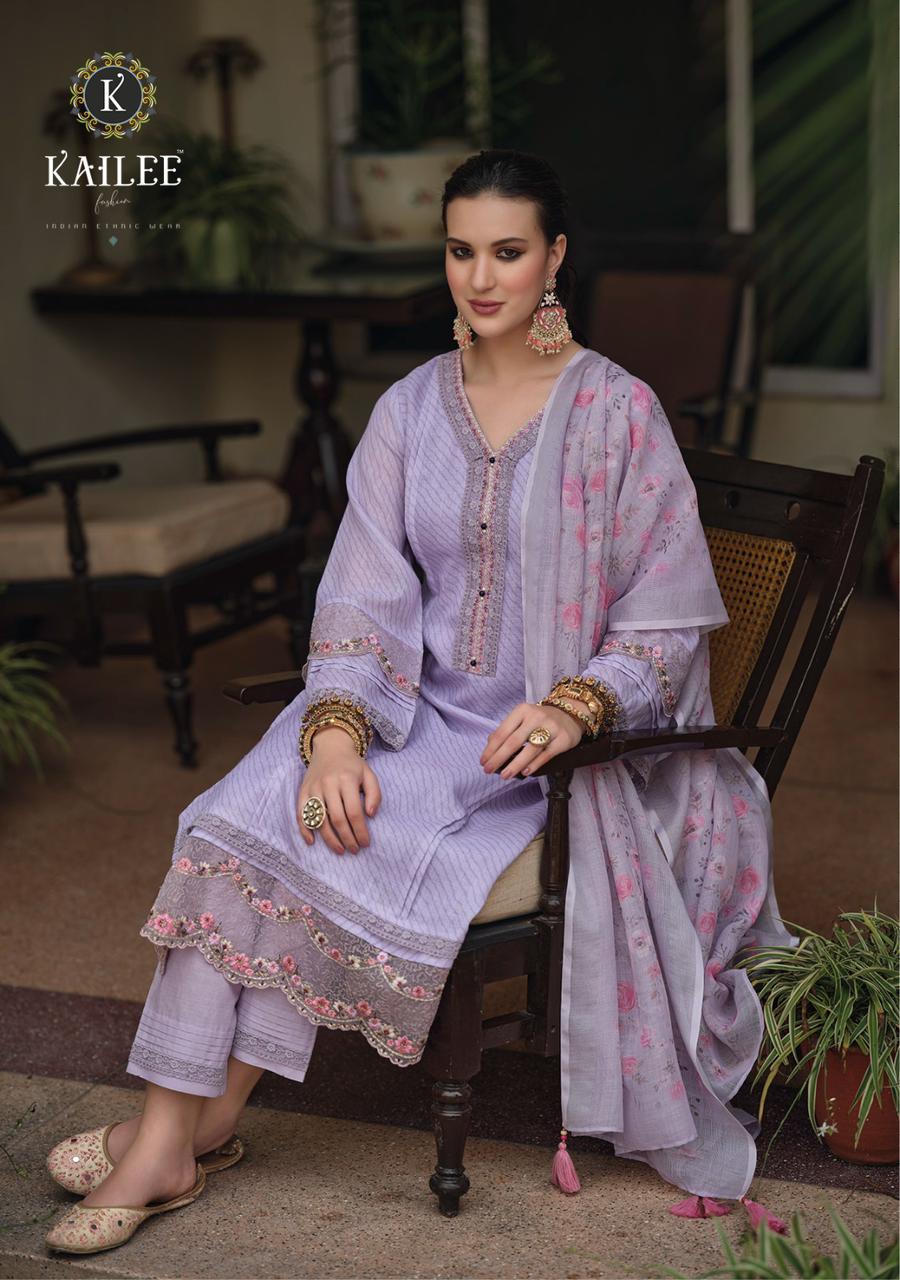 Maisha Lavender Pakistani Style Suit Set