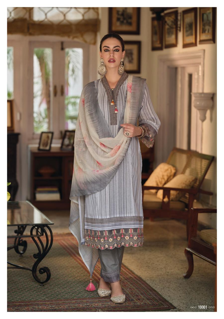 Maisha Gray Pakistani Style Suit Set