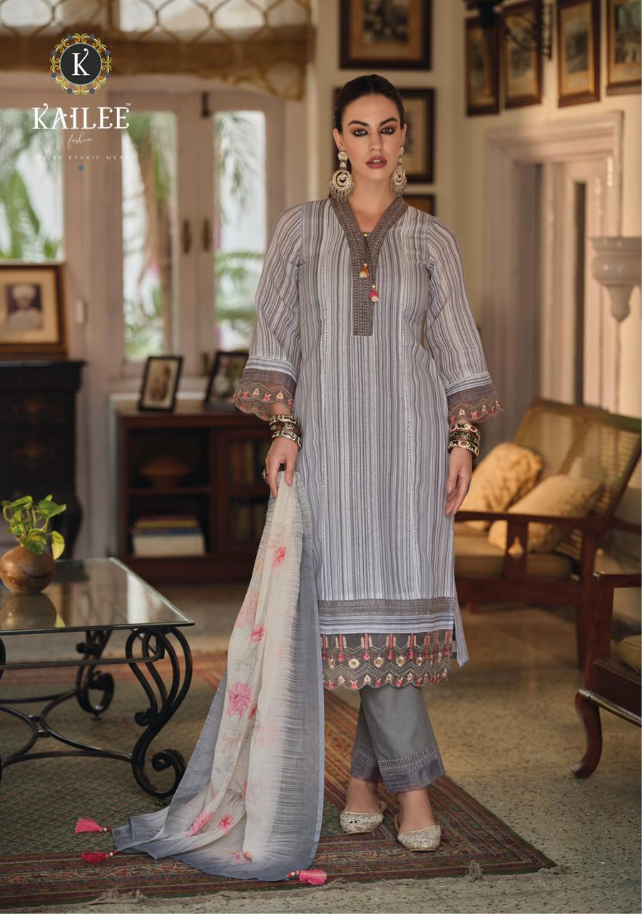 Maisha Gray Pakistani Style Suit Set