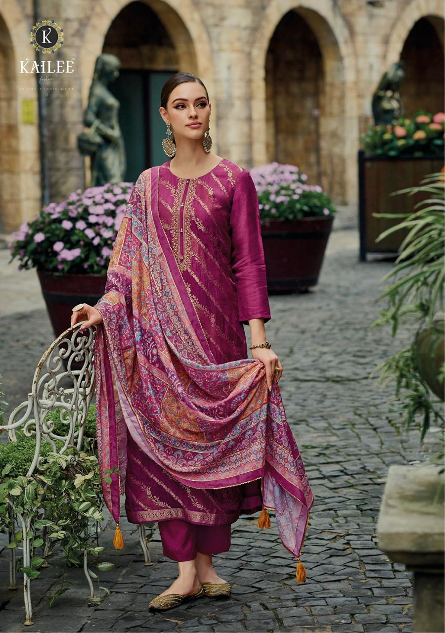 Vihaa wine Banarasi straight Suit Set with pakistani dupatta