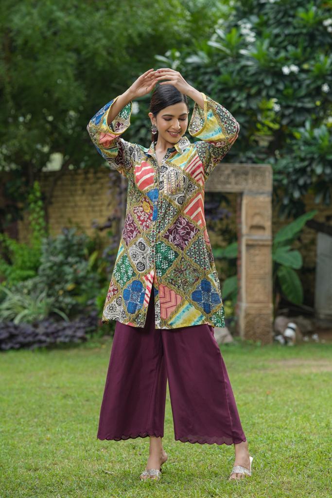 Navya Pakistani style Multi Coloured Co-Ord Set