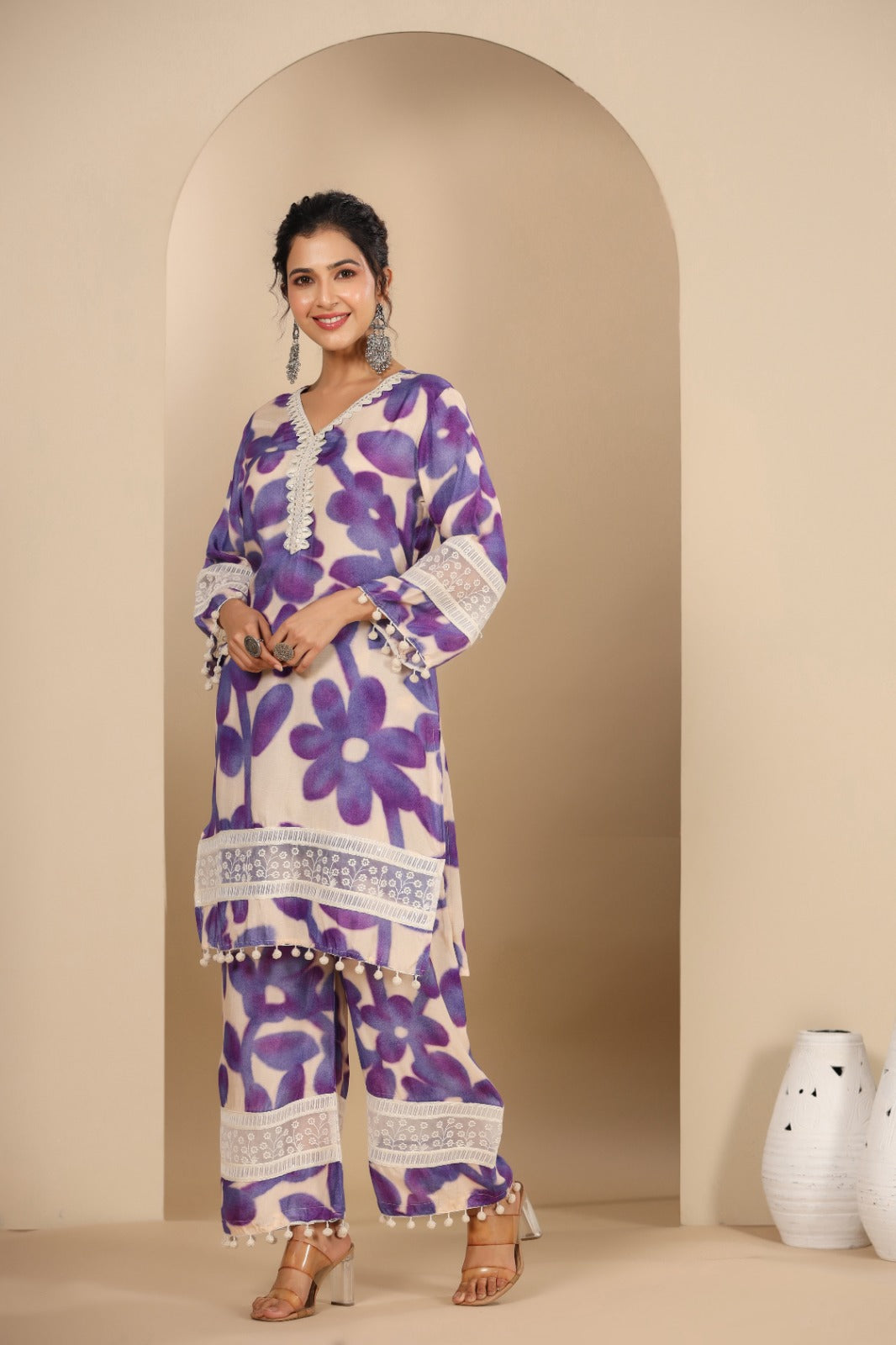 Navya Pakistani style Lavender Co-Ord Set