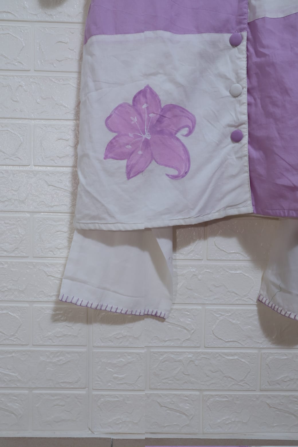 Arzoi Block Hand Painted Lavender Co-Ord Set