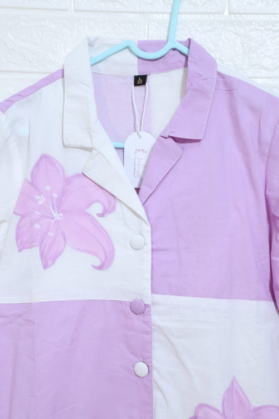 Arzoi Block Hand Painted Lavender Co-Ord Set – Ombray