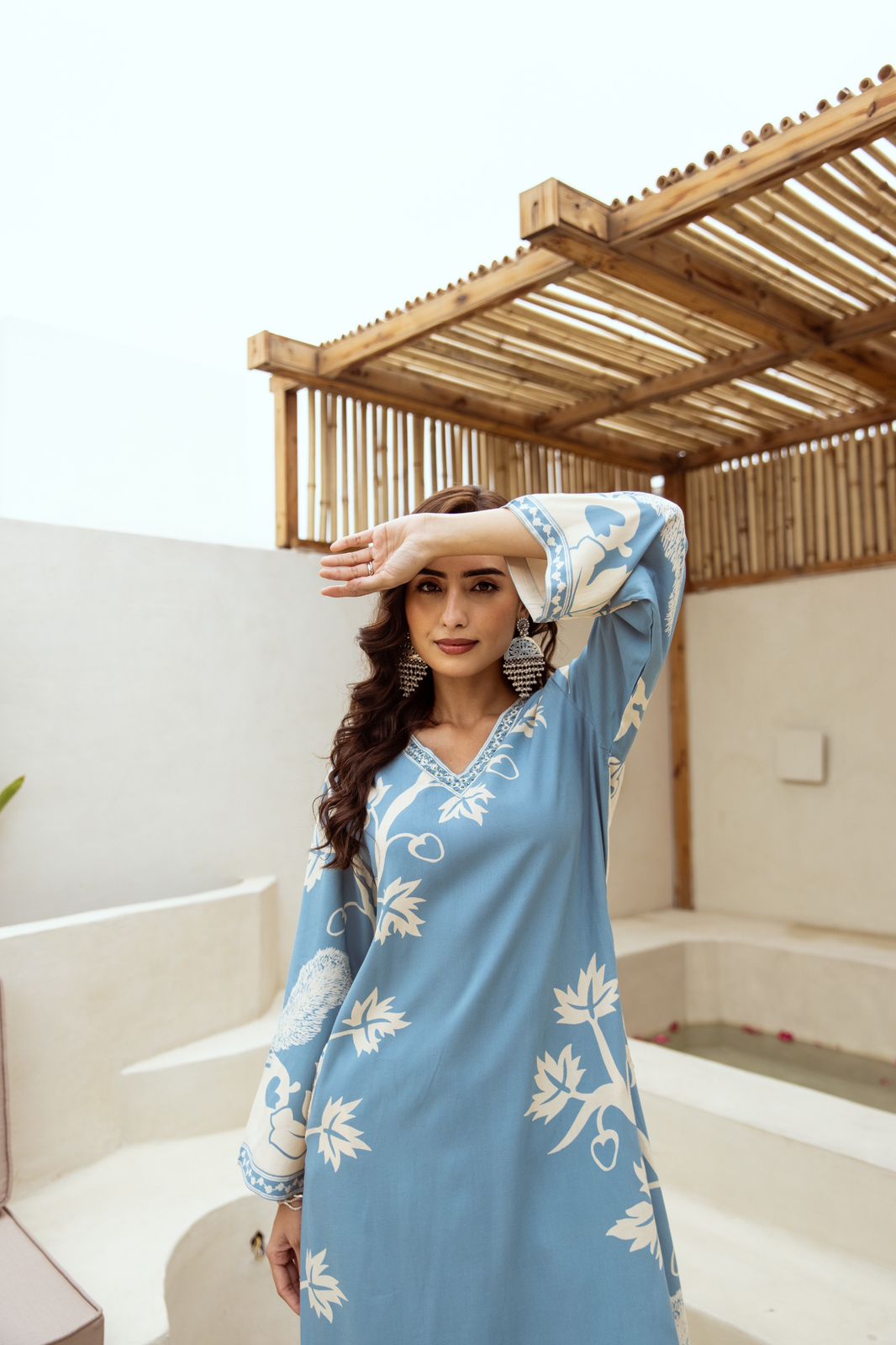 Navya Pakistani style Blue Printed Co-Ord Set